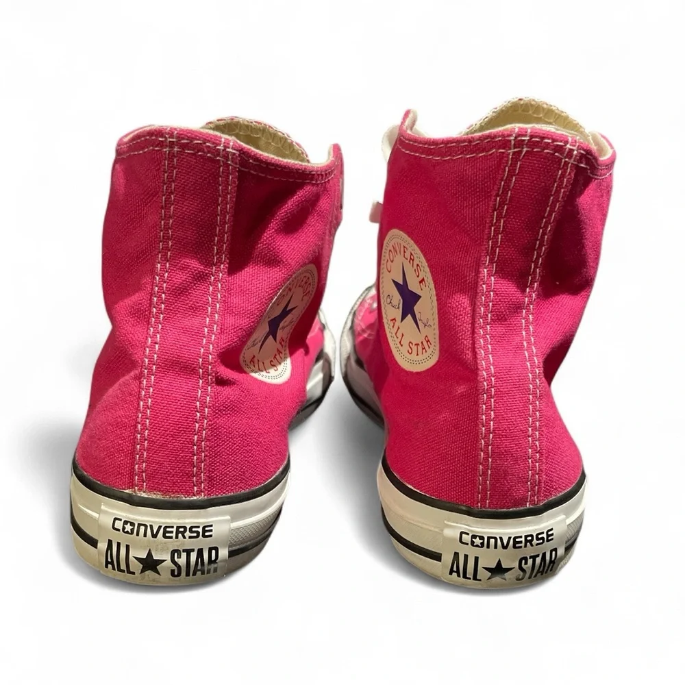 CONVERSE EUC Hot Pink High Top Canvas Sneakers. Women’s Size 7 - Picture 3 of 7